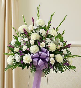 Heartfelt Sympathies Lavender Standing Basket